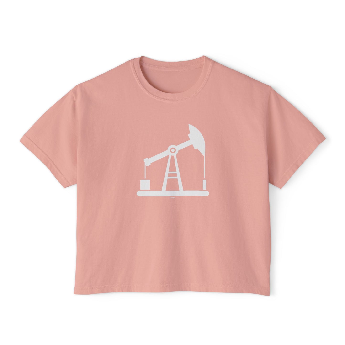 Pump Jack Women's Boxy Tee, Casual Graphic Tee, Summer Outfit, Relaxed Fit Top