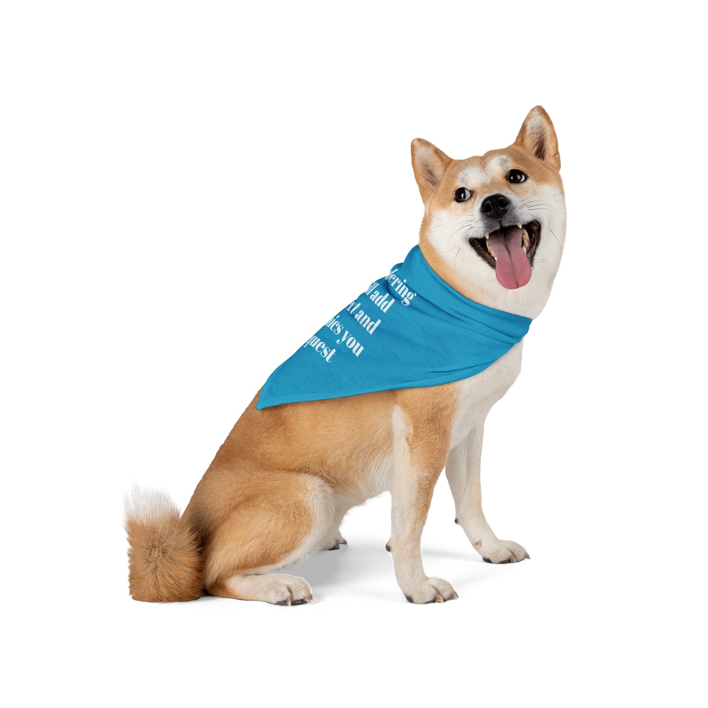 Personalized Pet Bandana for Dogs, Custom Pet Accessory, Cute Gift for Dog Lovers, Customizable Pet Apparel, Stylish Canine Fashion - Tiff Blue Turquois