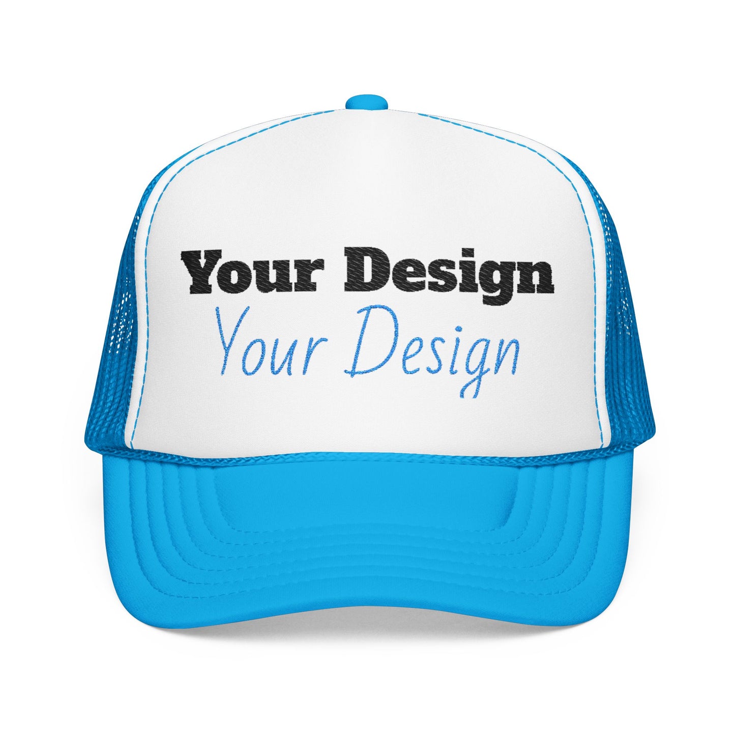 OTTO Cap · 39-165 Custom Embroidered Foam Trucker Hat - Personalized Gift, Summer Accessory, Outdoor Cap, Beachwear, Event Merch