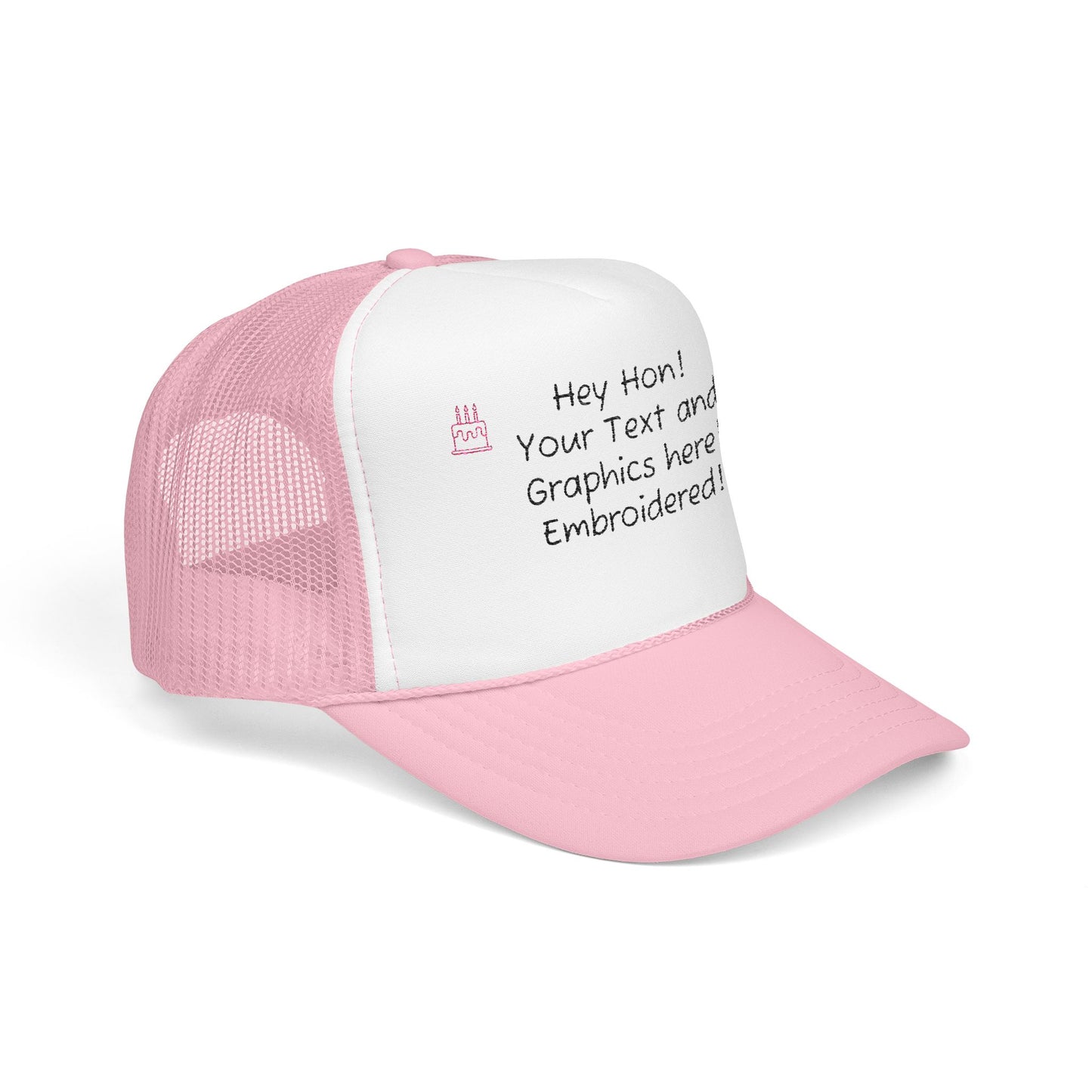 Custom Embroidered Foam Trucker Hat, Personalized Hat, Gift for Him, Weekend Wear, Outdoor Activities, Festive Celebrations