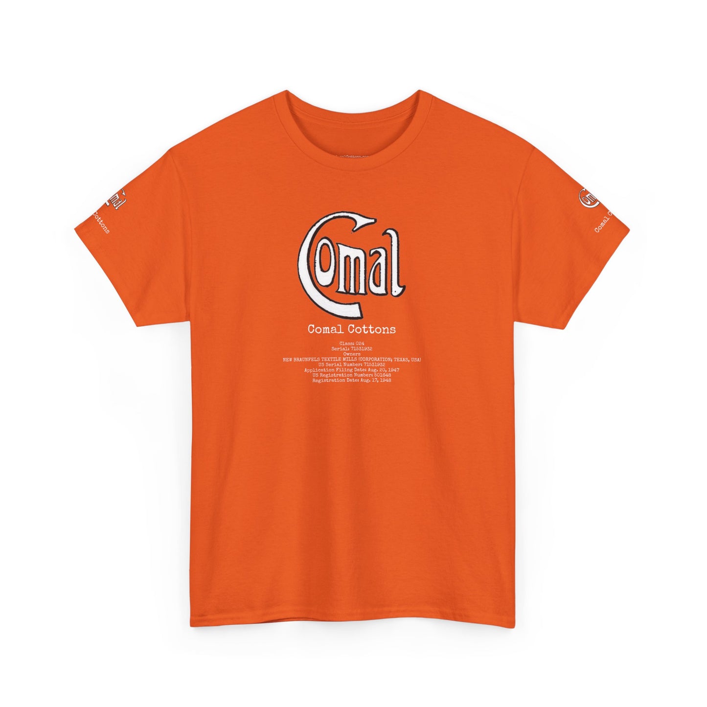 Comal Cottons Unisex Heavy Cotton Tee, ComalCottons.com