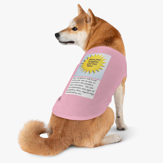 Customizable Pet Tank Top, Personalized Dog Shirt, Fun Pet Apparel, Comfy Pet Clothing, Gifts for Pet Lovers, Dog Costume