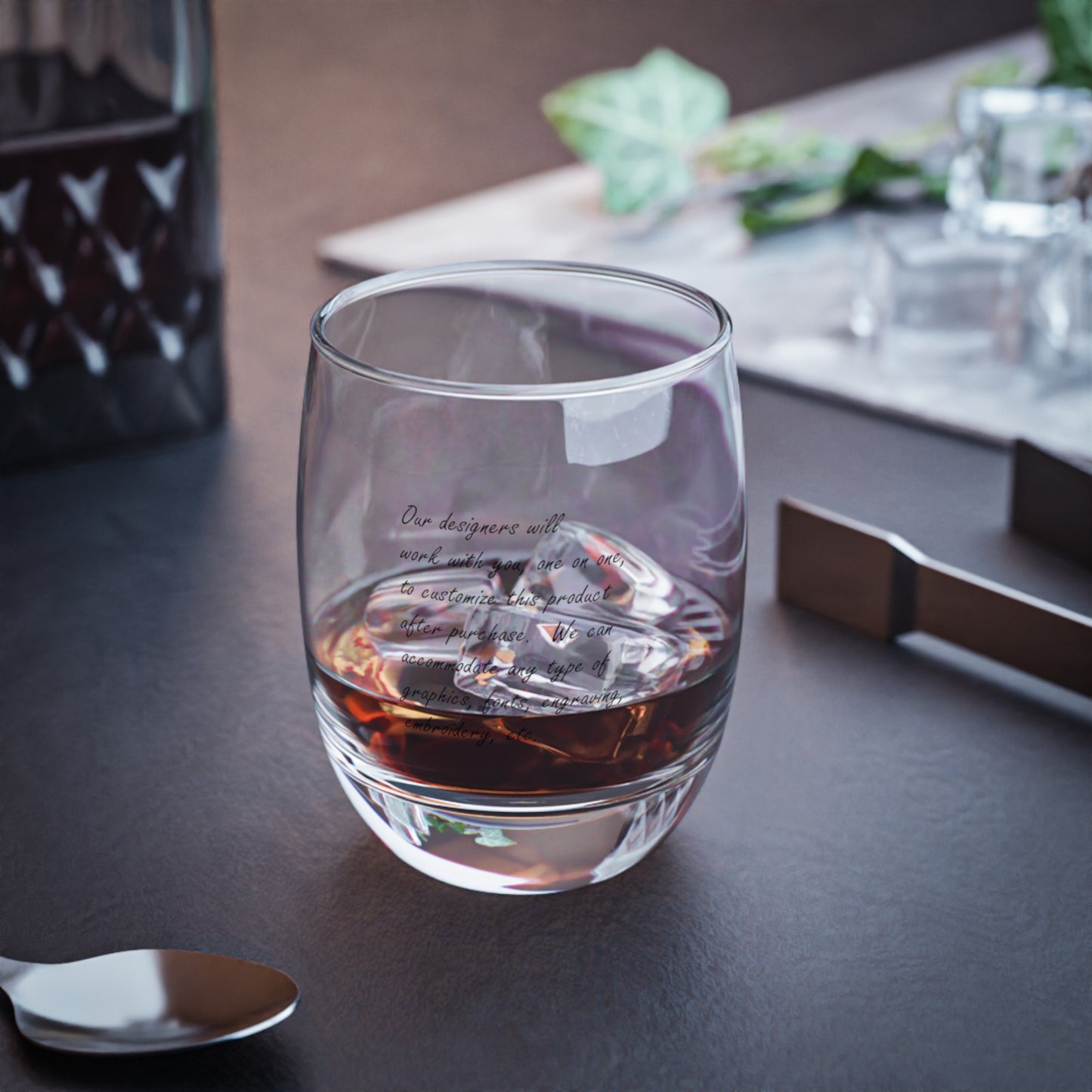 Personalized Whiskey Glass - Custom Engraved Drinkware for Gifting, Ideal for Weddings, Birthdays, Anniversaries, Barware, Home Decor
