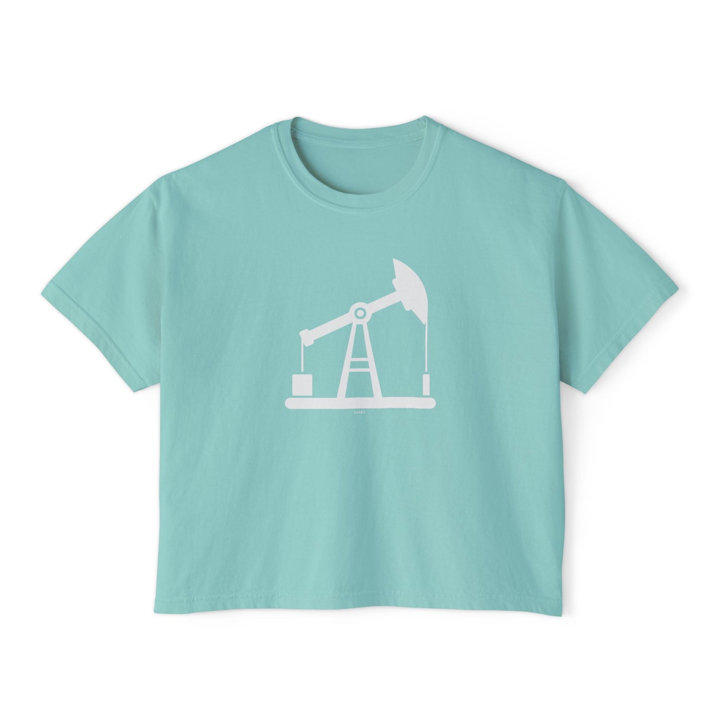 Pump Jack Women's Boxy Tee, Casual Graphic Tee, Summer Outfit, Relaxed Fit Top
