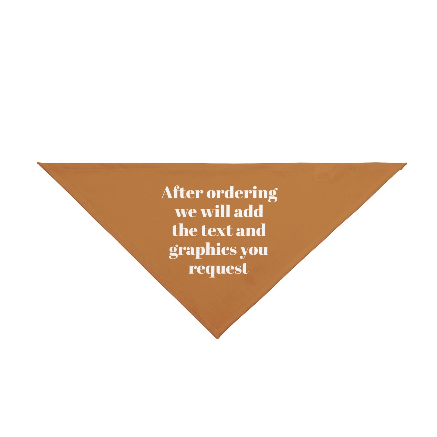Personalized Pet Bandana for Dogs, Custom Pet Accessory, Cute Gift for Dog Lovers, Customizable Pet Apparel, Stylish Canine Fashion - Tan