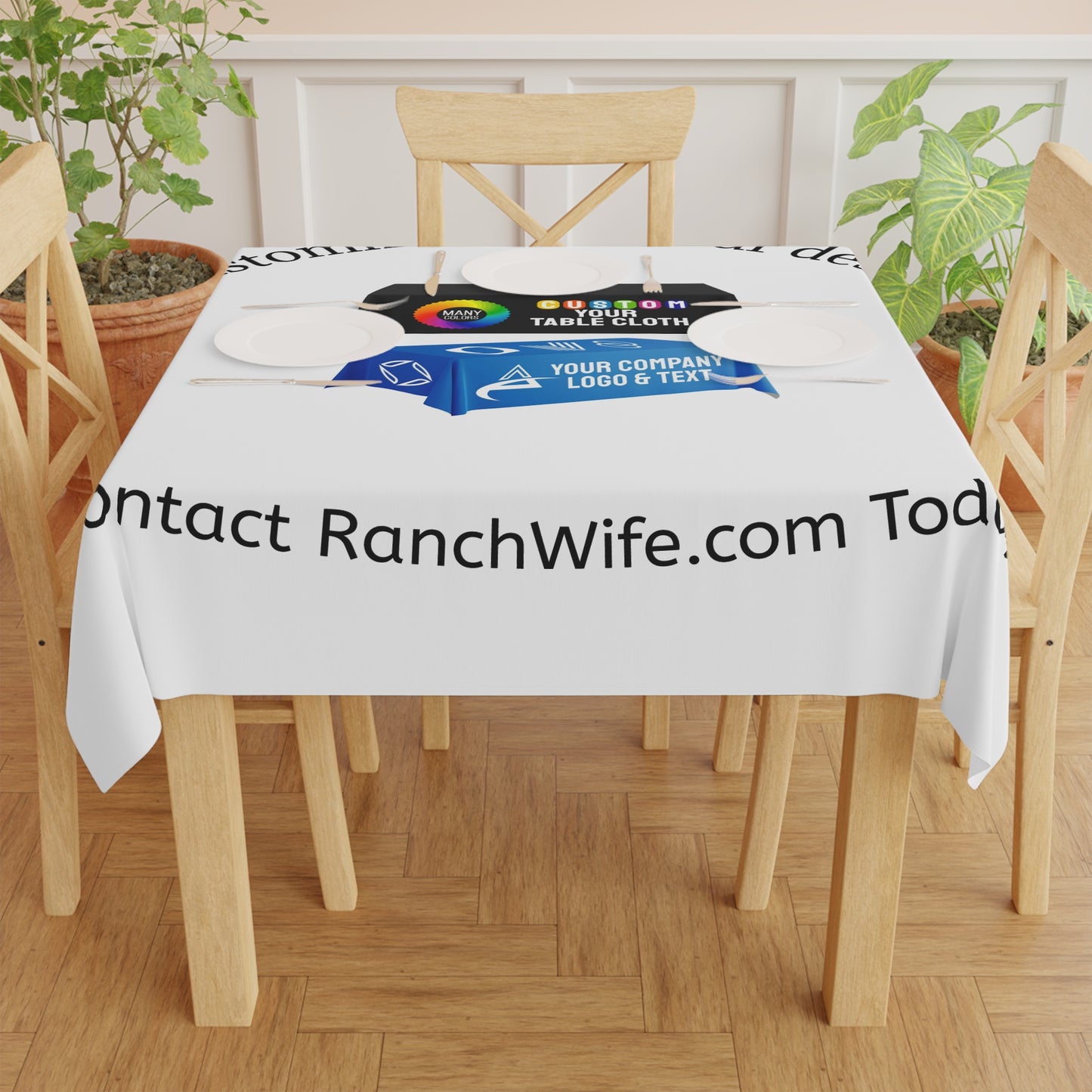 Customizable Tablecloth for Events, Party Decor, Company Branding, Unique Gifts, Home Dining Table