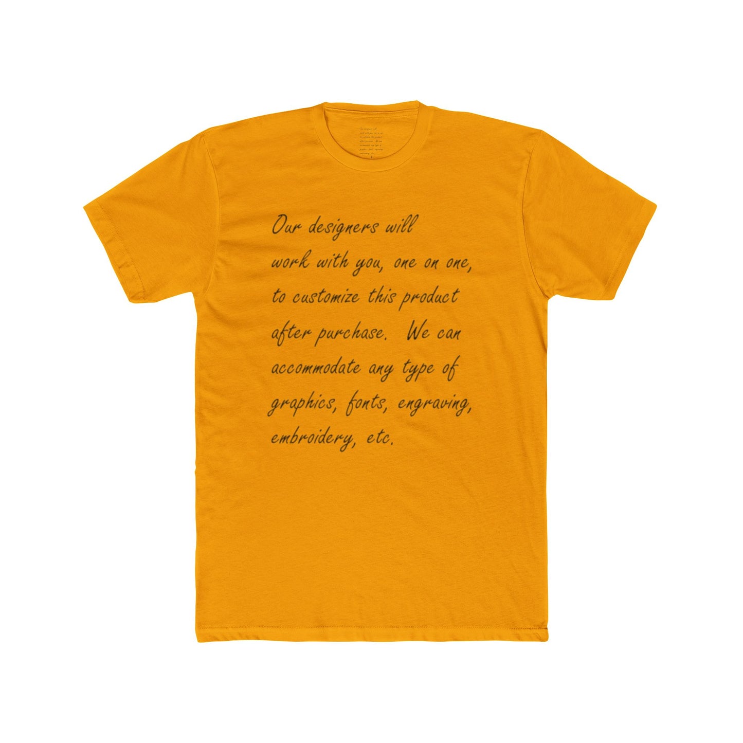 Customizable Unisex Crew Tee - perfect tshirt to highlight your event, business or brand