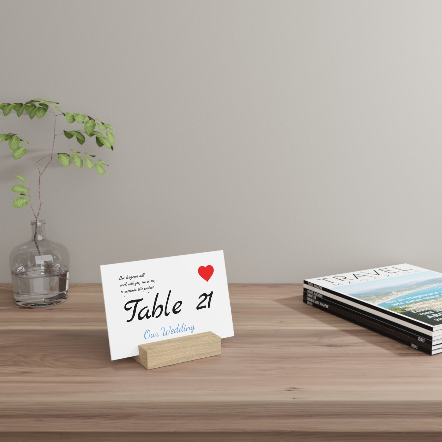 Decorative Table Sign Holder for Weddings, Events, Home Decor, Reception Table Display, Customizable Table Number