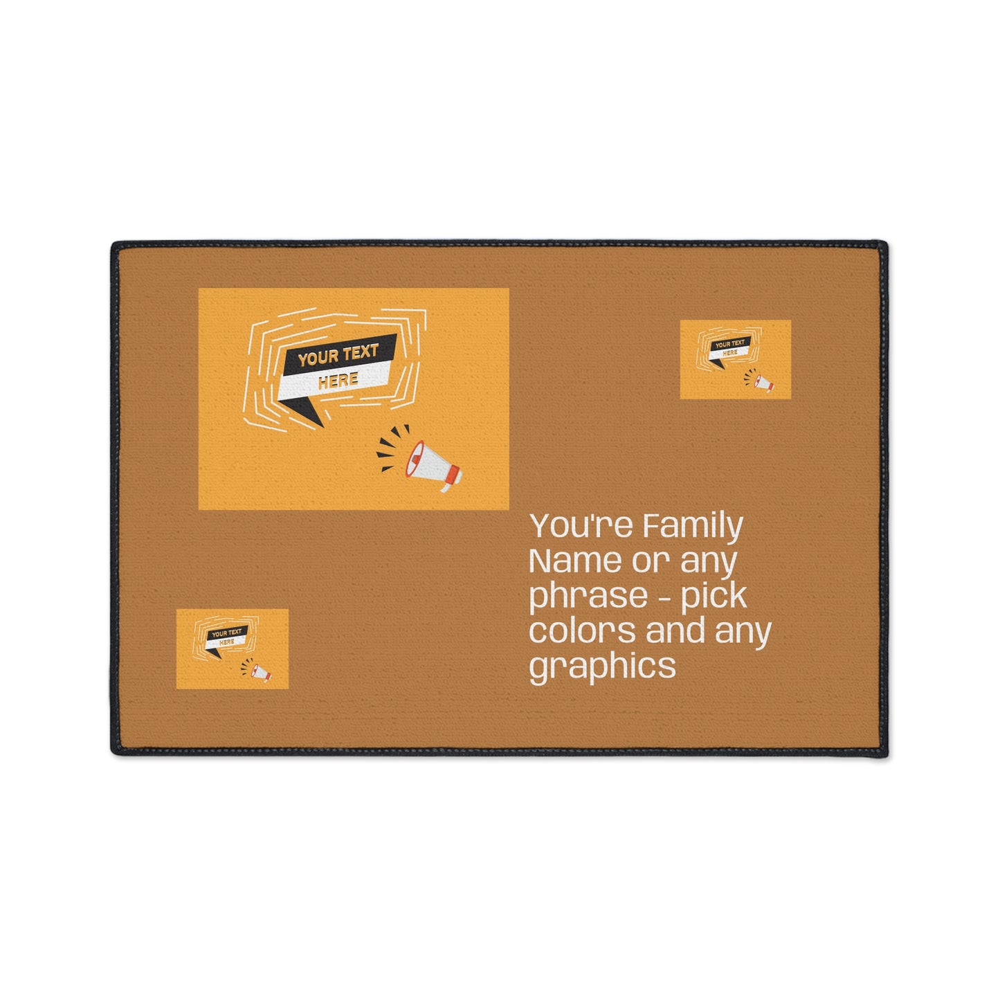 Customizable Heavy-Duty Mat for homes - Weather-resistant, strong-grip backing, no-slip