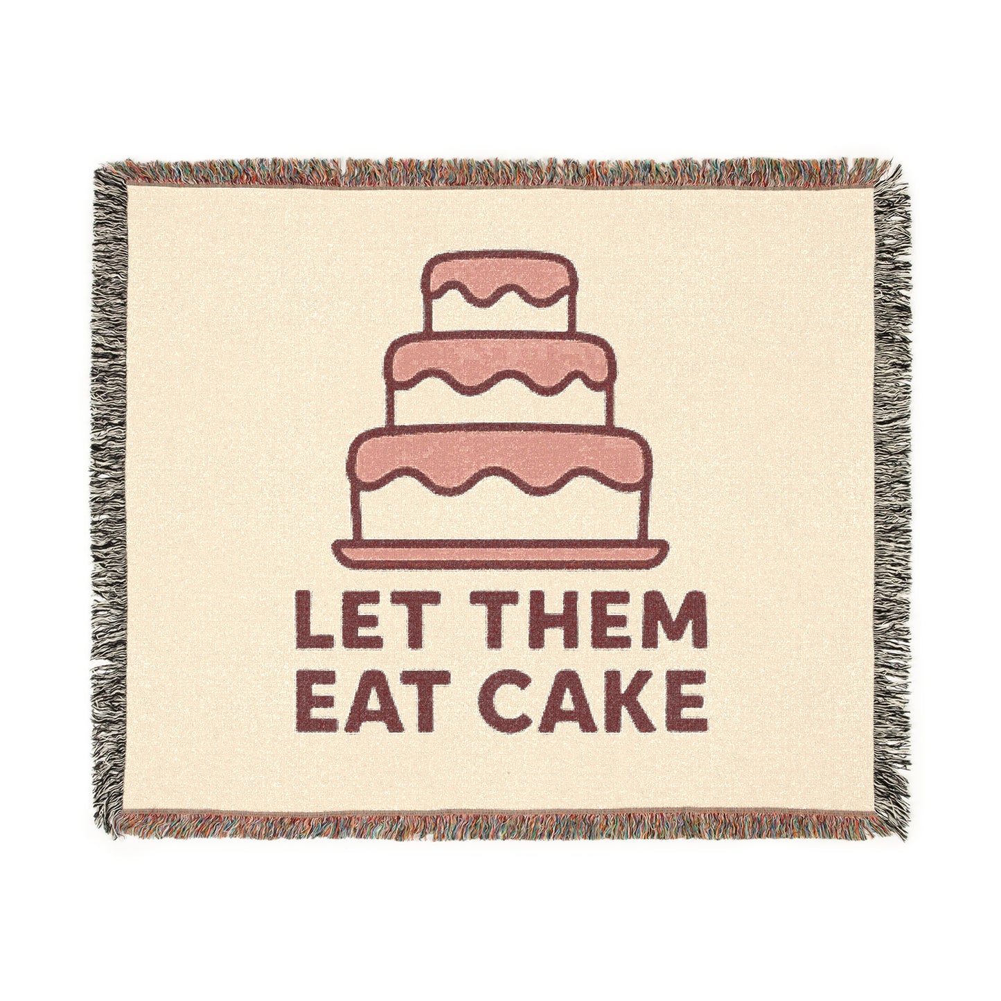 Let Them Eat Cake Cozy Throw Blanket, Farmhouse Decor, Gift for Cake Lovers, Home Accents, Blanket for Relaxation #letthem