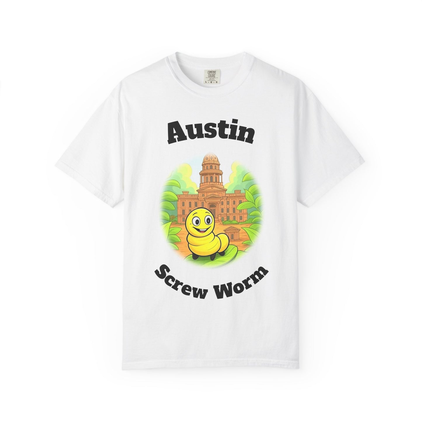 Austin Screw Worm T-Shirt, Fun Souvenir Tee, Austin Texas Gift, Casual Wear, Unique Graphic Shirt