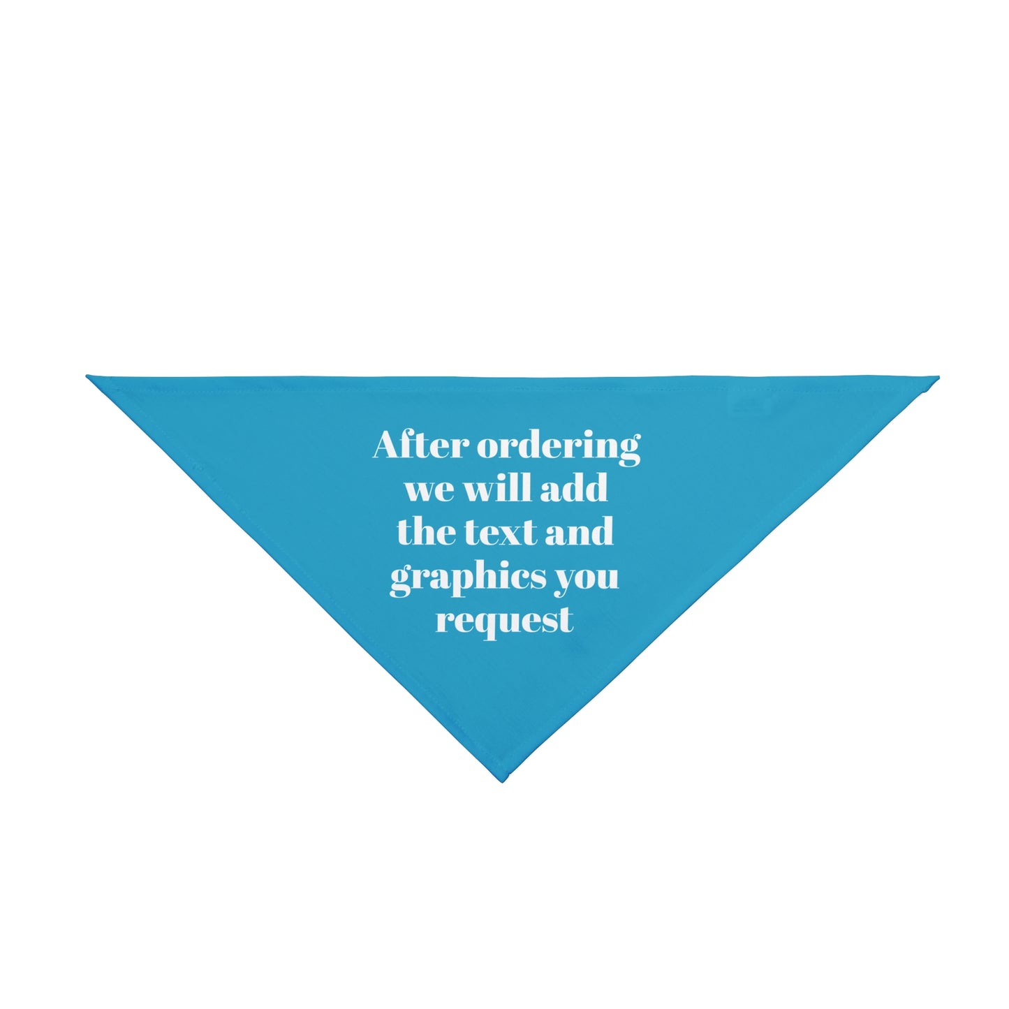 Personalized Pet Bandana for Dogs, Custom Pet Accessory, Cute Gift for Dog Lovers, Customizable Pet Apparel, Stylish Canine Fashion - Tiff Blue Turquois