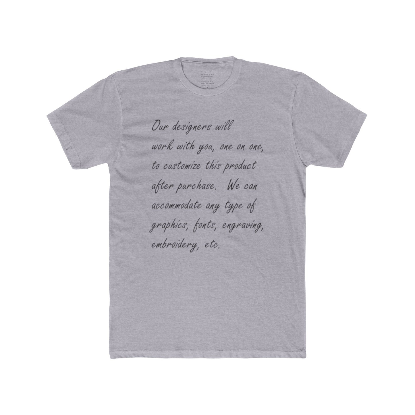 Customizable Unisex Crew Tee - perfect tshirt to highlight your event, business or brand
