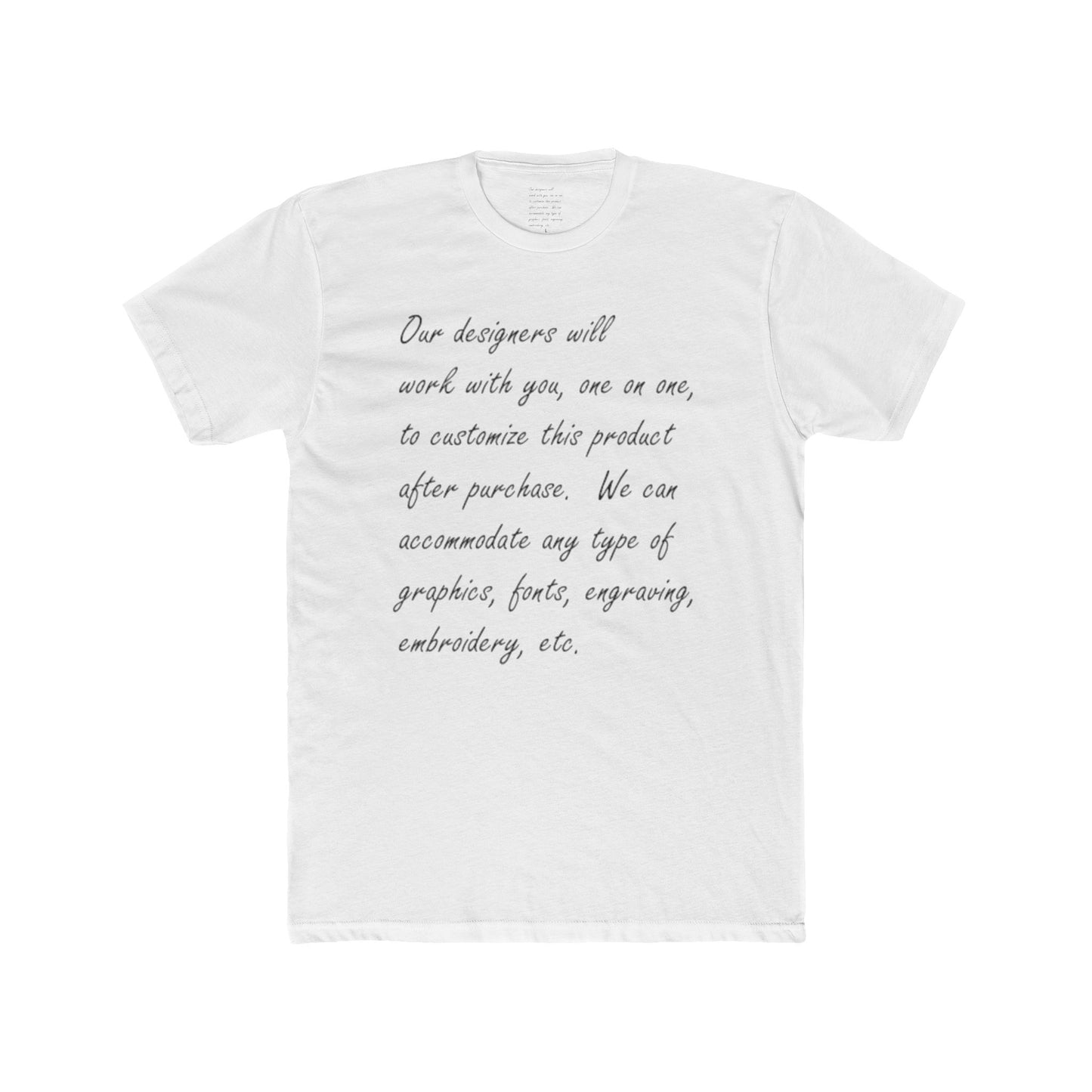 Customizable Unisex Crew Tee - perfect tshirt to highlight your event, business or brand