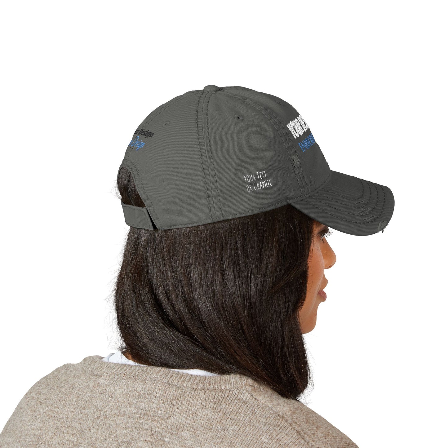 OTTO (r) Distressed Dad Hat - Custom Embroidered Cap, Personalization