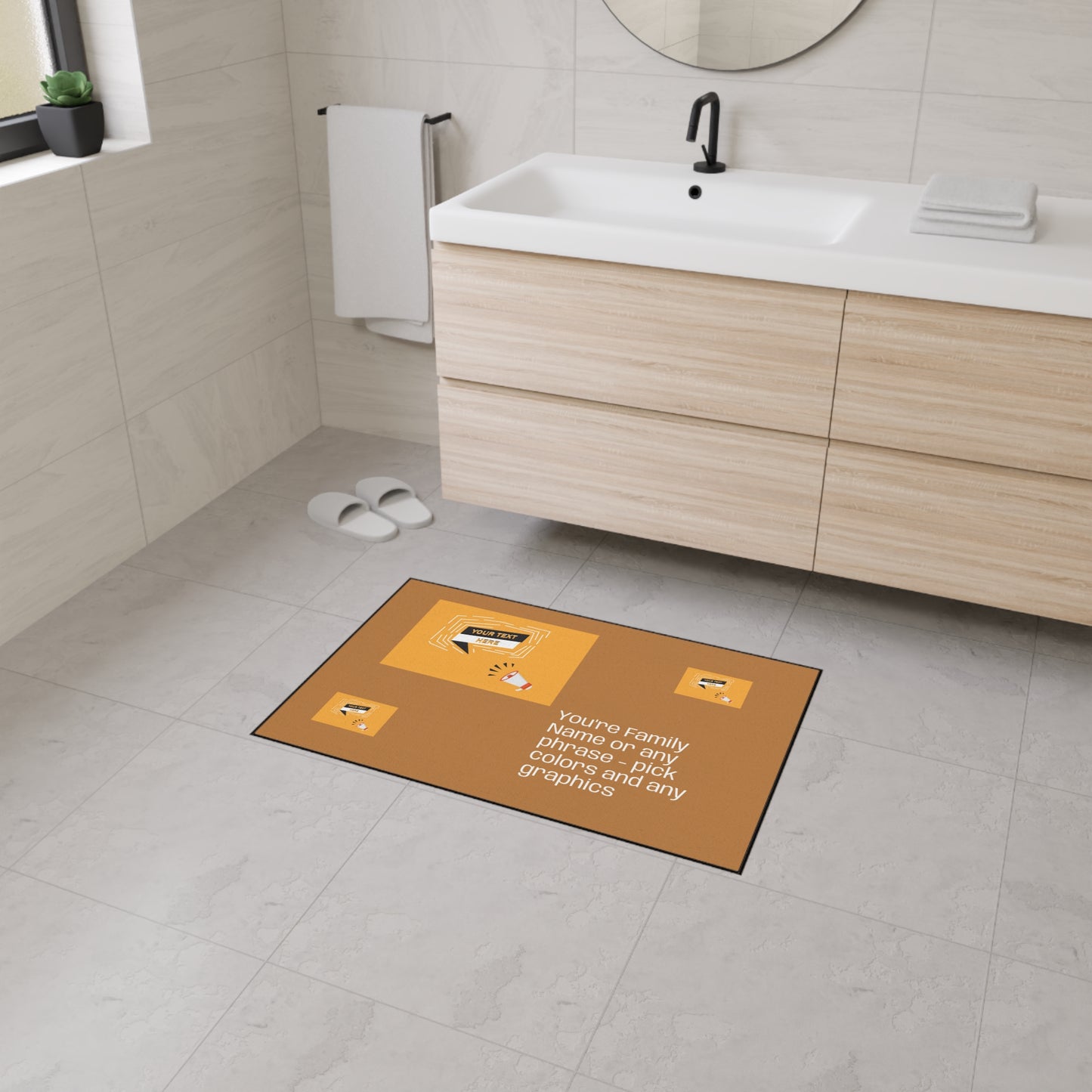 Customizable Heavy-Duty Mat for homes - Weather-resistant, strong-grip backing, no-slip