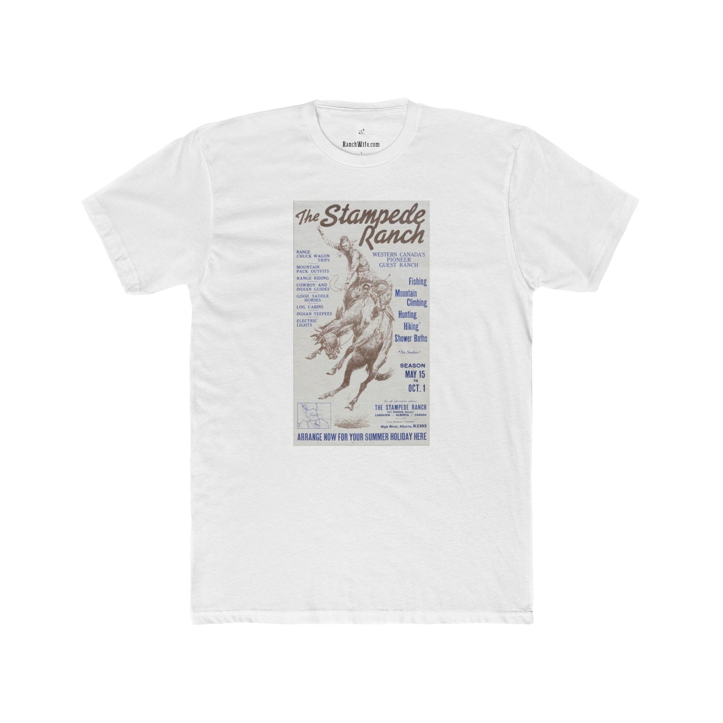 Stampede Ranch Texas Vintage Unisex Cotton Crew Tee, Texas Shirt, Gift for Texans, Graphic Tee, Casual Wear, Travel Souvenir, Retro Apparel
