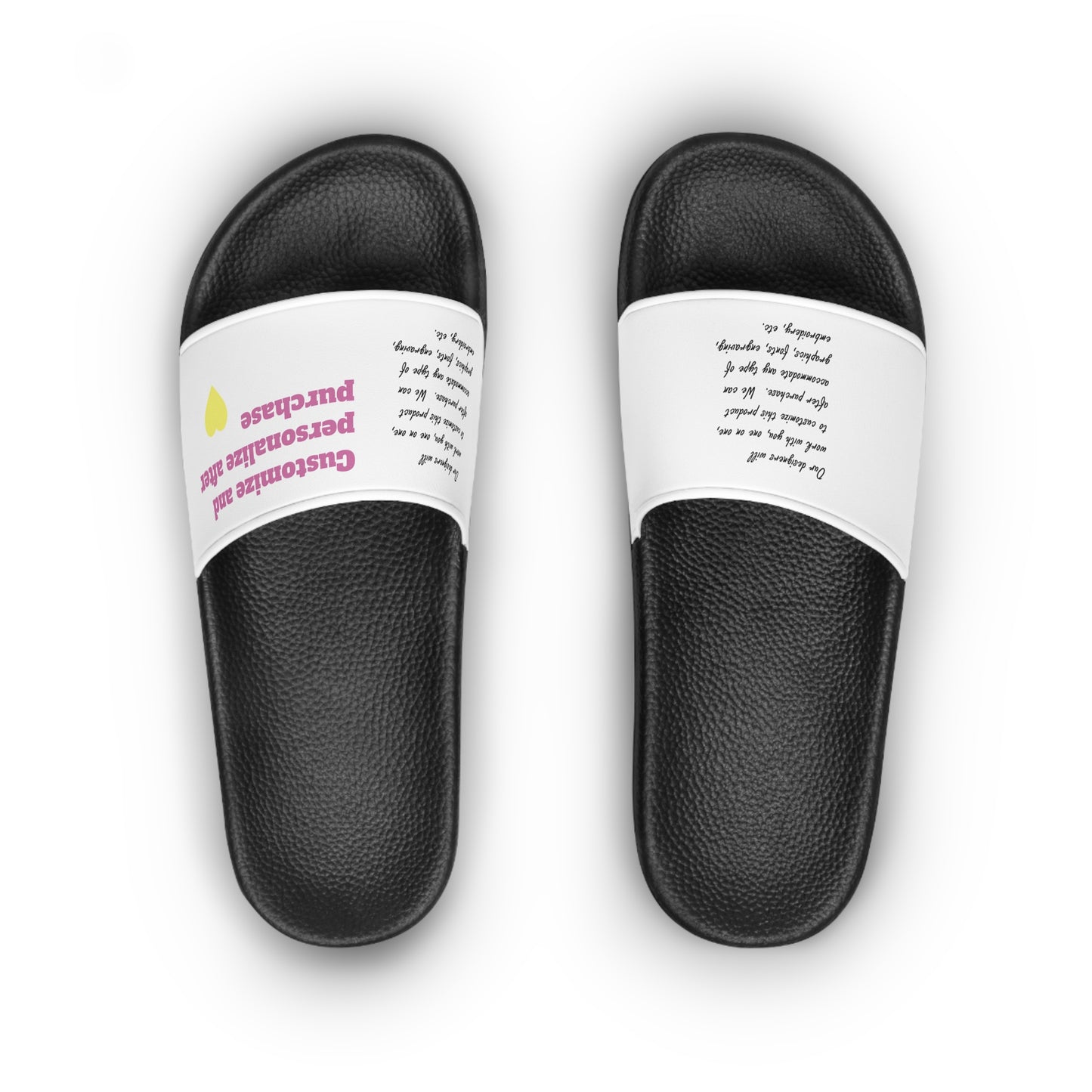 Custom, Personalized Women's Slide Sandals | Casual Summer Footwear, Beach Slides, Poolside Slippers, Comfortable House Sandals, Gift for Her