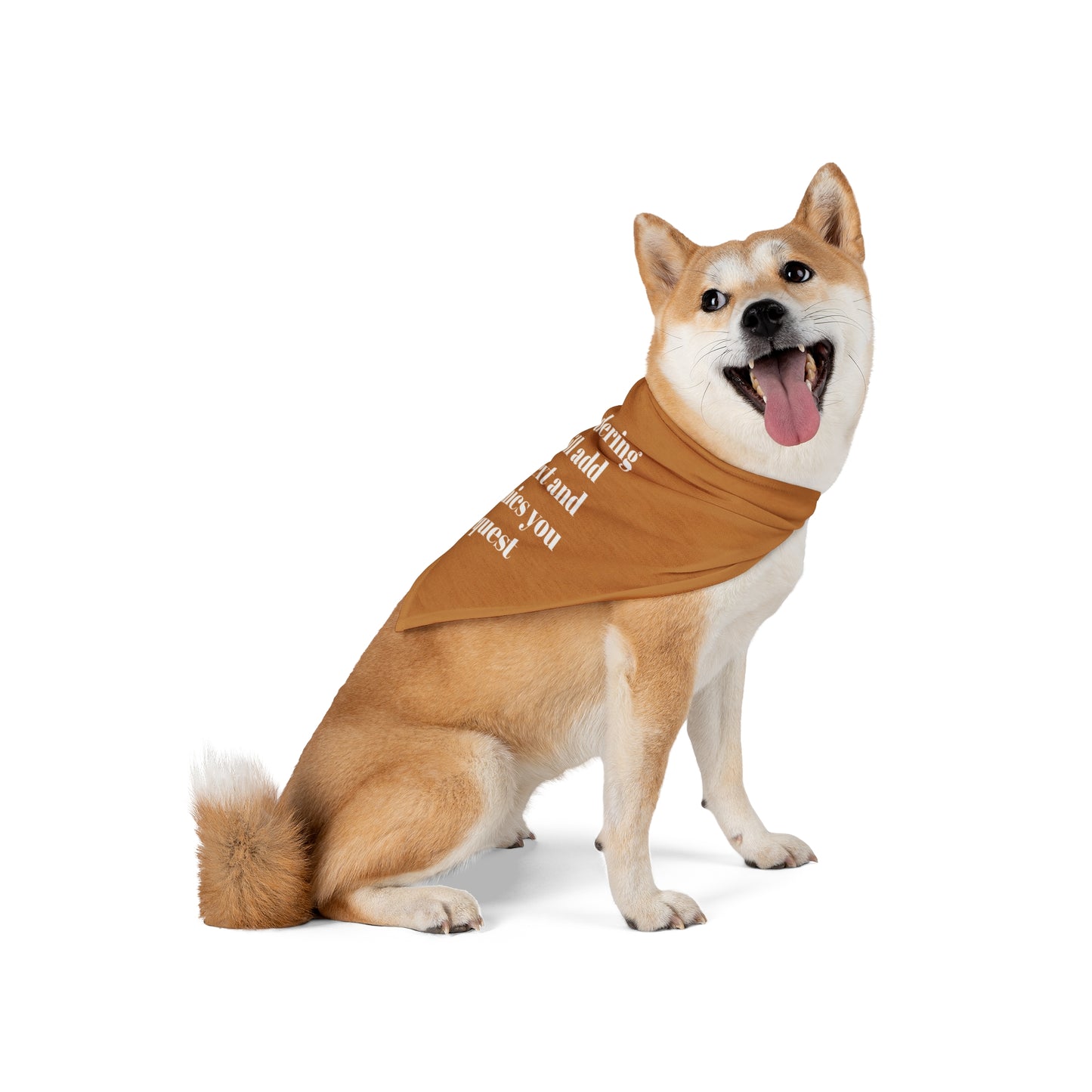 Personalized Pet Bandana for Dogs, Custom Pet Accessory, Cute Gift for Dog Lovers, Customizable Pet Apparel, Stylish Canine Fashion - Tan