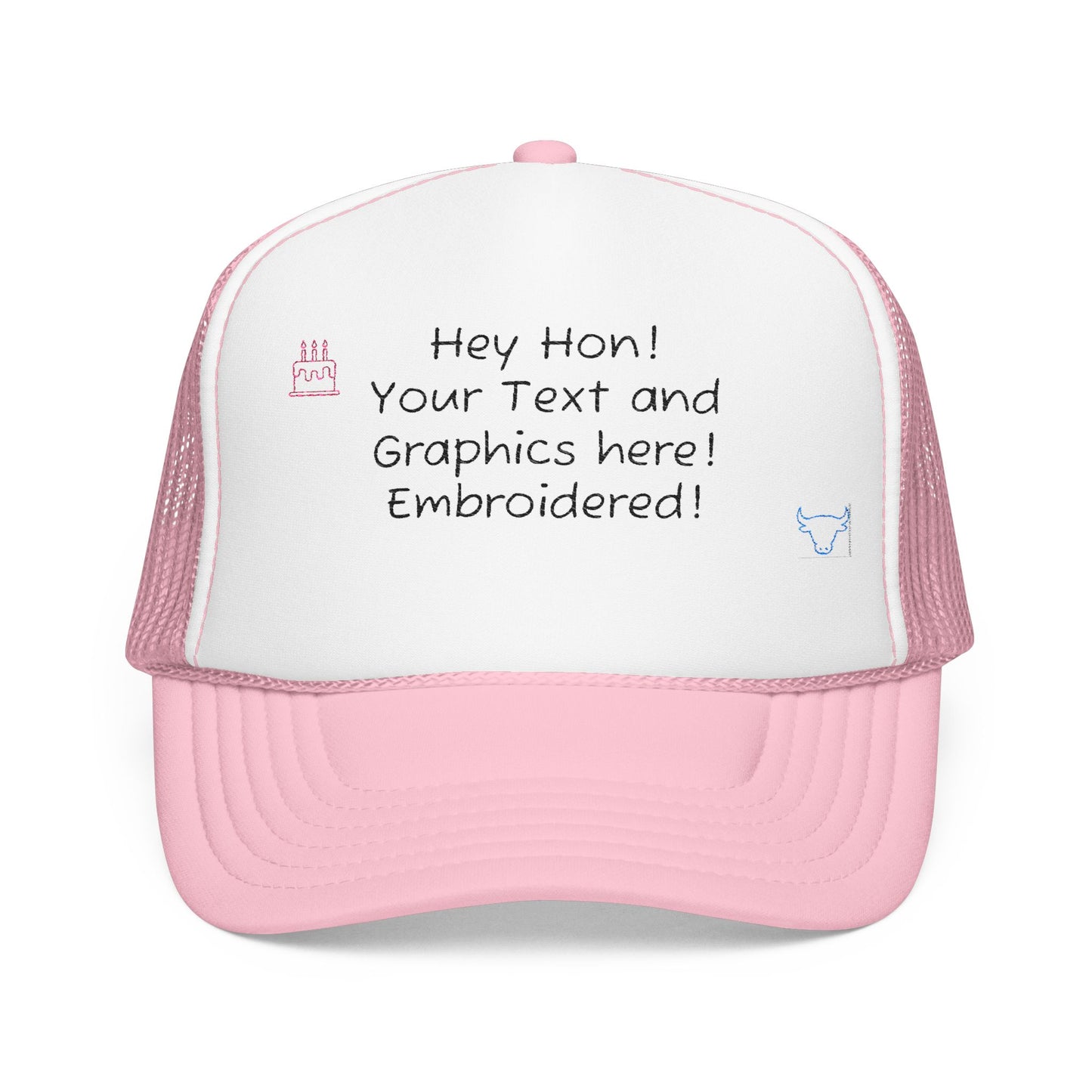 Custom Embroidered Foam Trucker Hat, Personalized Hat, Gift for Him, Weekend Wear, Outdoor Activities, Festive Celebrations