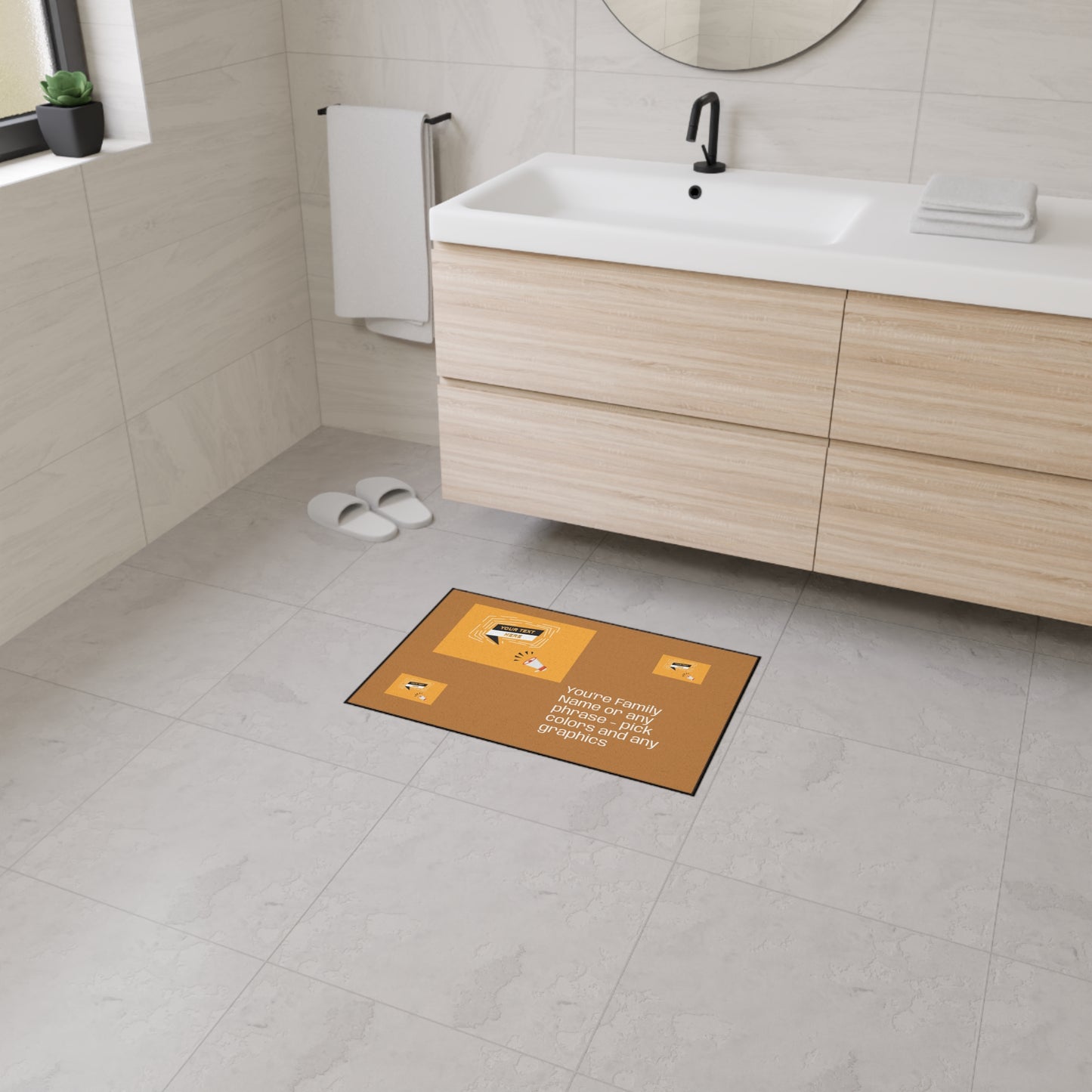Customizable Heavy-Duty Mat for homes - Weather-resistant, strong-grip backing, no-slip