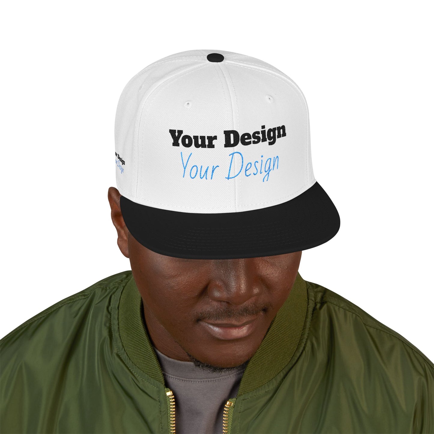 Custom Embroidered Snapback Cap, Trendy Hat, Personalized Gift, Streetwear Accessory, Unique Headwear, Gift for Him/Her OTTO Cap 125-978