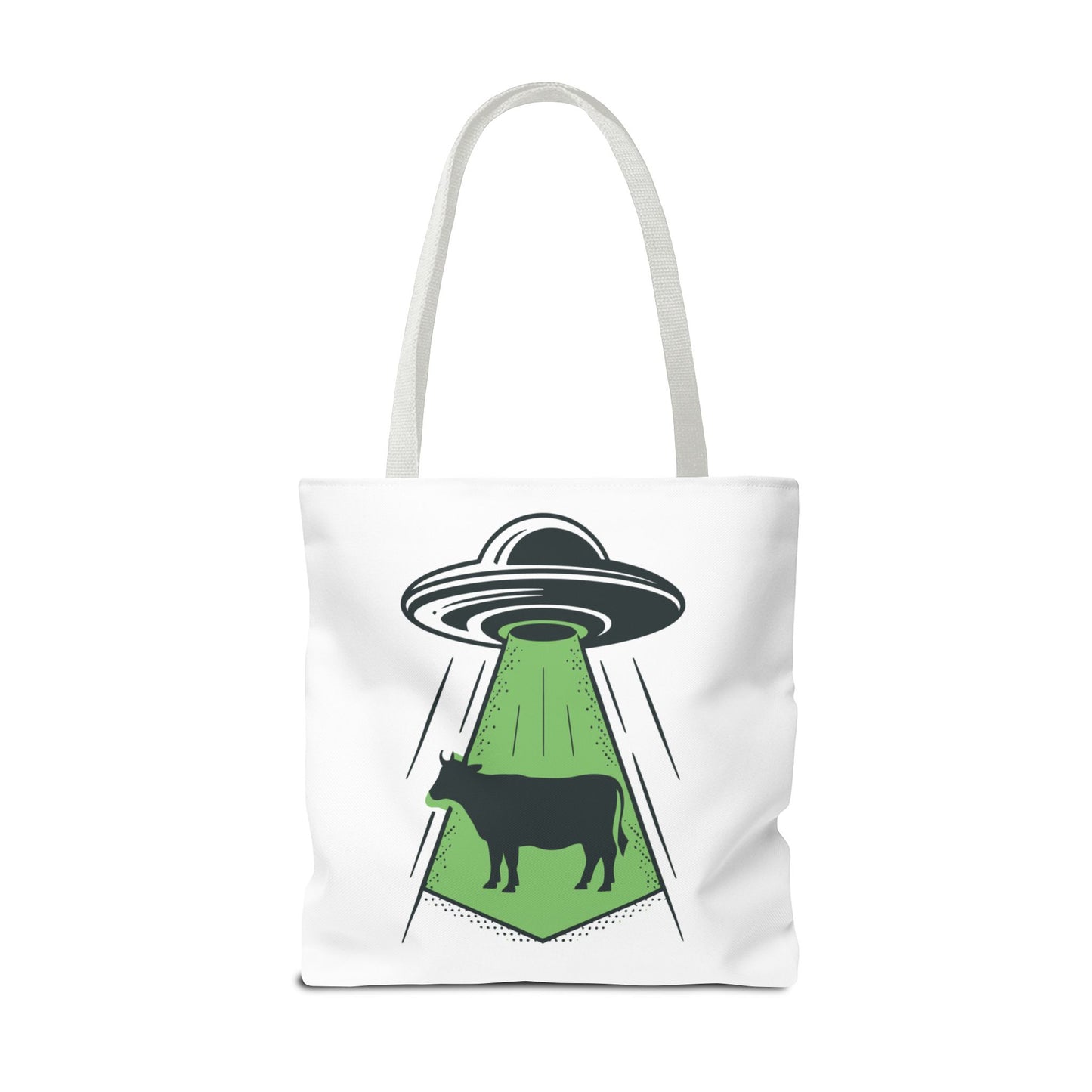 UFO Cow Tote Bag - Fun Gift for Farmers, Alien Lovers, Quirky Accessories, Eco-Friendly Shopping.