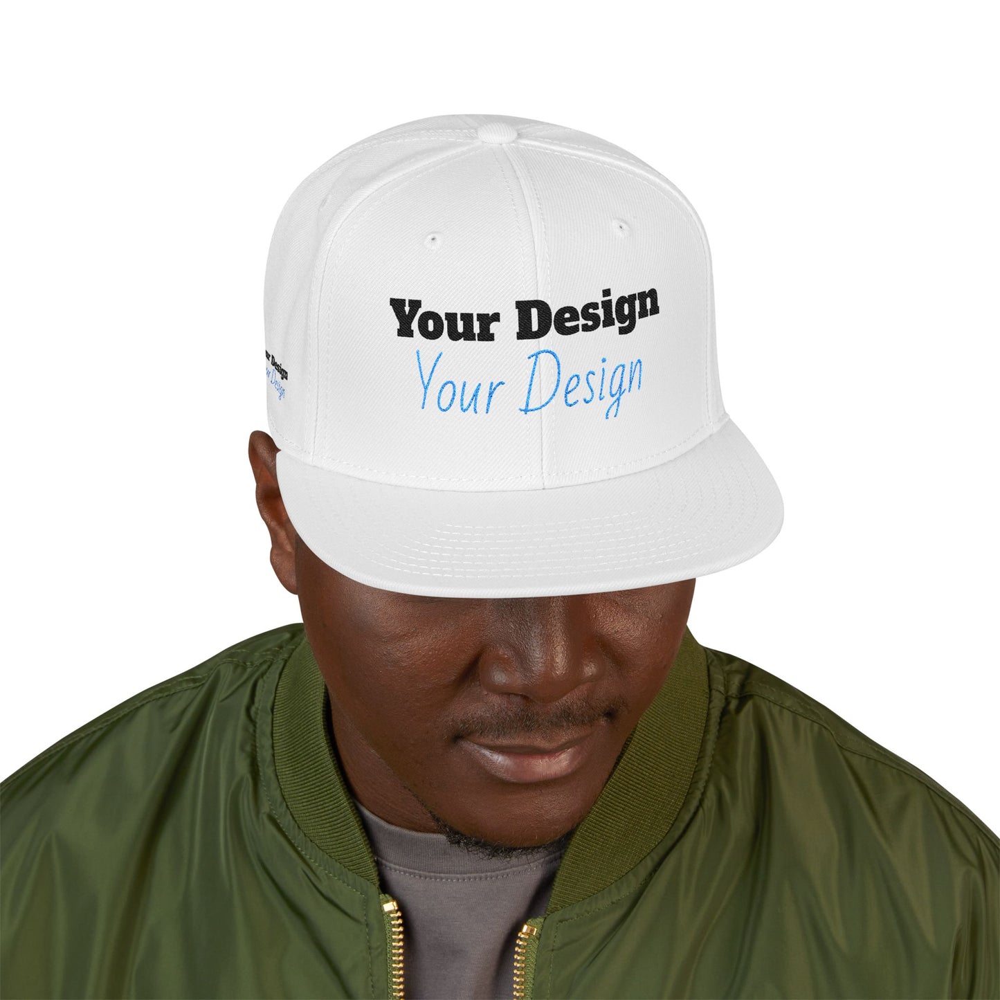 Custom Embroidered Snapback Cap, Trendy Hat, Personalized Gift, Streetwear Accessory, Unique Headwear, Gift for Him/Her OTTO Cap 125-978