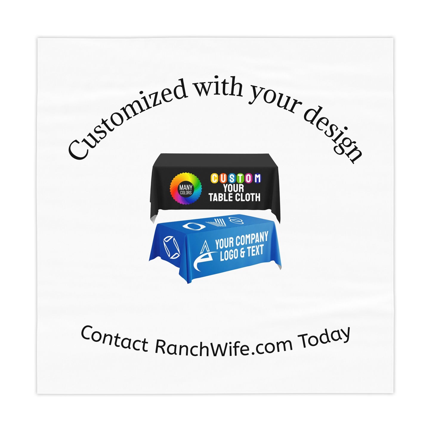 Customizable Tablecloth for Events, Party Decor, Company Branding, Unique Gifts, Home Dining Table