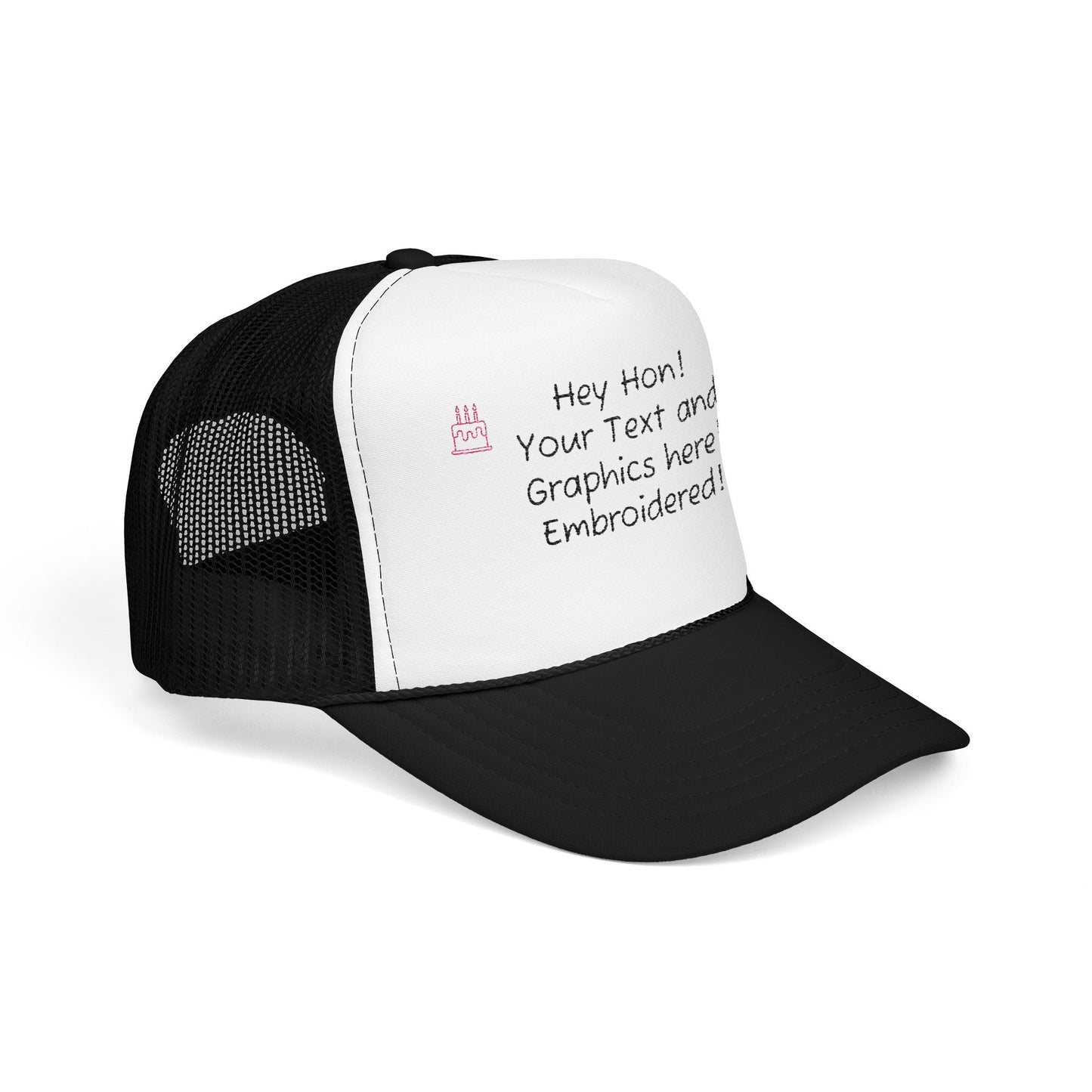 Custom Embroidered Foam Trucker Hat, Personalized Hat, Gift for Him, Weekend Wear, Outdoor Activities, Festive Celebrations