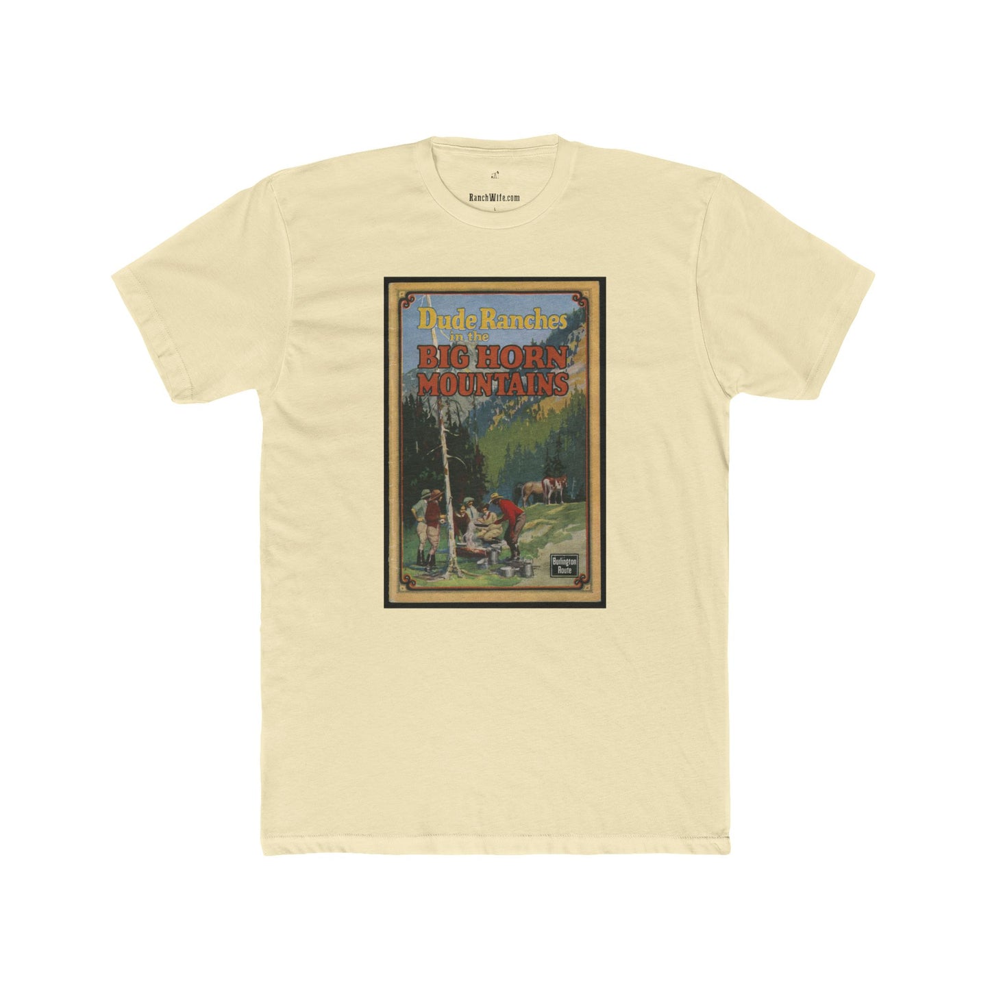 Big Horn Mountain Dude Ranch Vintage Unisex Cotton Crew Tee, Texas Shirt, Gift for Texans, Graphic Tee, Casual Wear, Travel Souvenir, Retro Apparel