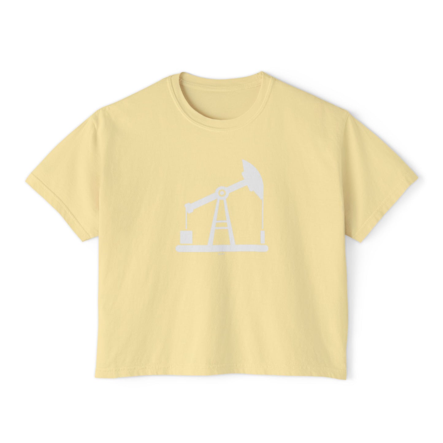 Pump Jack Women's Boxy Tee, Casual Graphic Tee, Summer Outfit, Relaxed Fit Top
