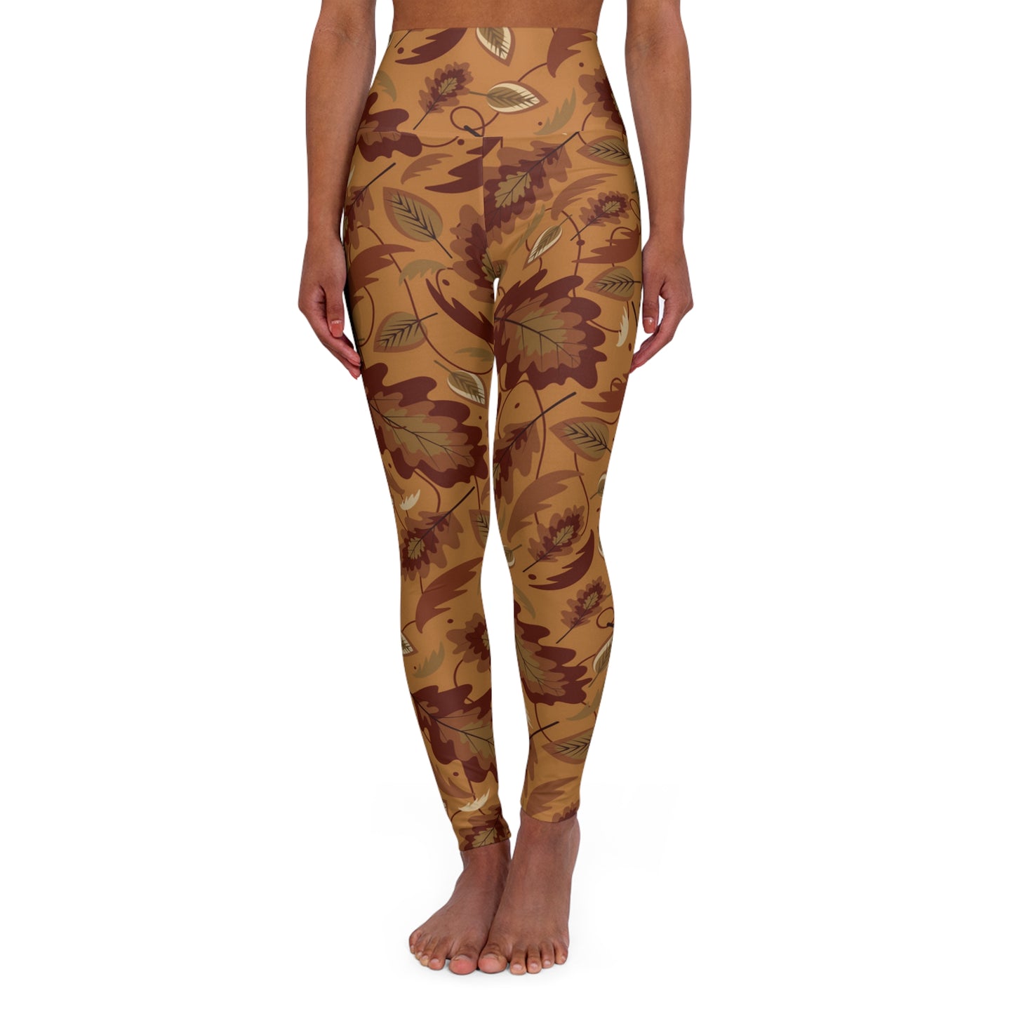 Autumn is Here Dark Earth - High-Rise High-Waist Leggings