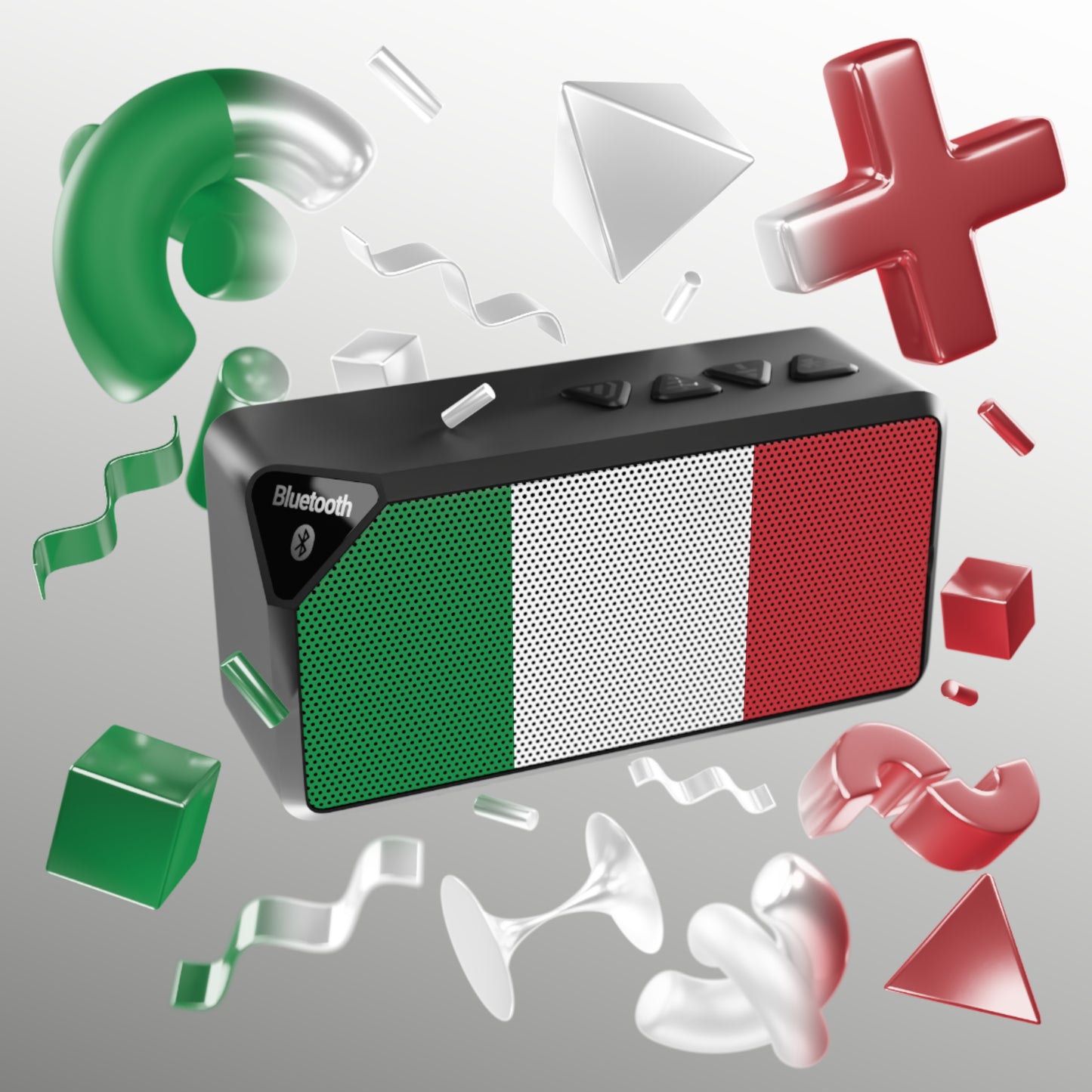 Italian Flag Bluetooth Speaker - perfect for tubing, boating, shower speaker, camping and more!