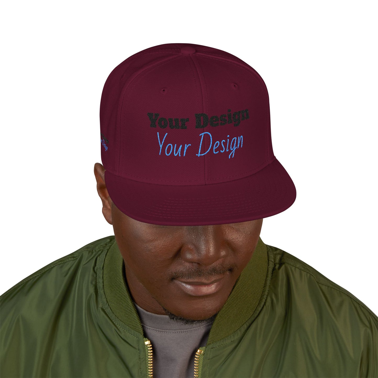 Custom Embroidered Snapback Cap, Trendy Hat, Personalized Gift, Streetwear Accessory, Unique Headwear, Gift for Him/Her OTTO Cap 125-978