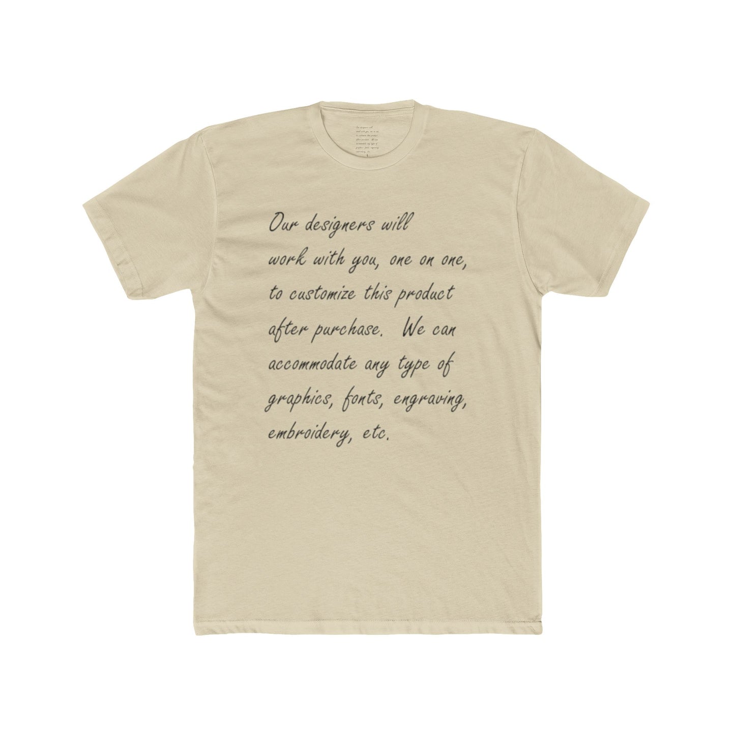 Customizable Unisex Crew Tee - perfect tshirt to highlight your event, business or brand