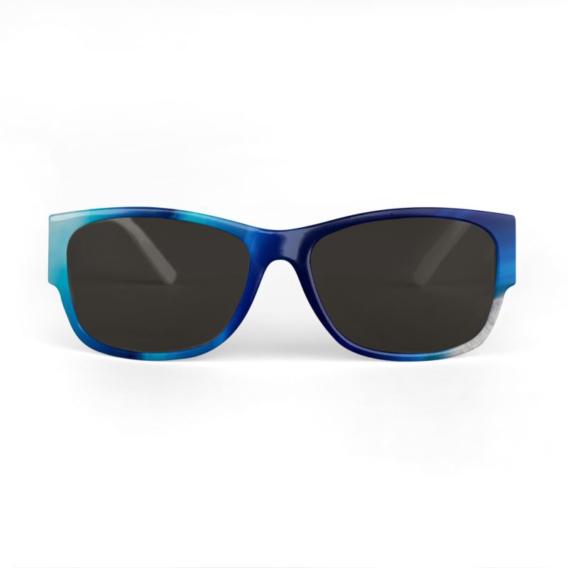 Natural Blue Agate Print Sunglasses