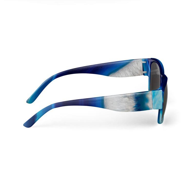 Natural Blue Agate Print Sunglasses
