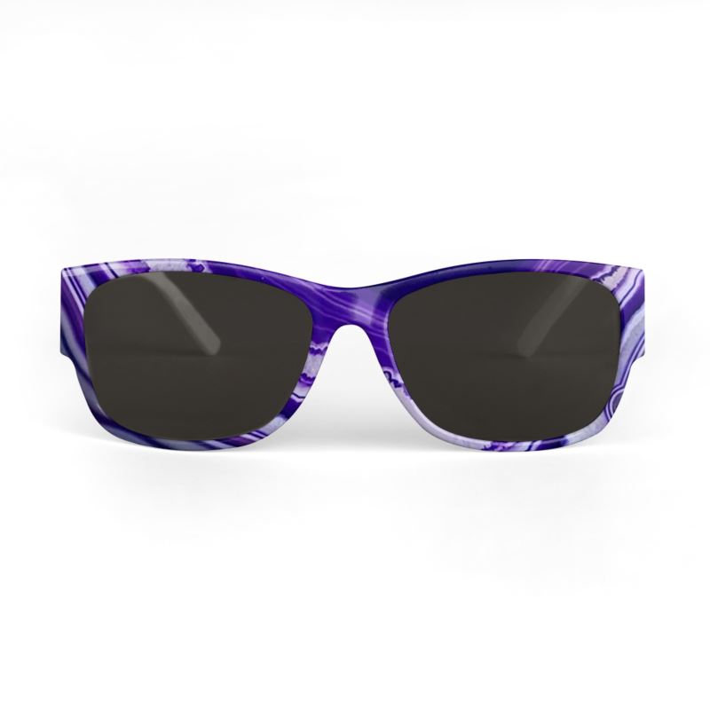 Natural Purple Agate Print Sunglasses