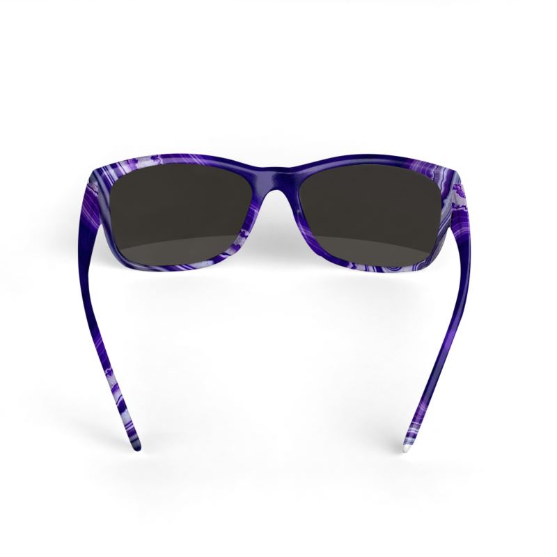 Natural Purple Agate Print Sunglasses