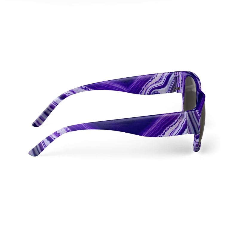 Natural Purple Agate Print Sunglasses