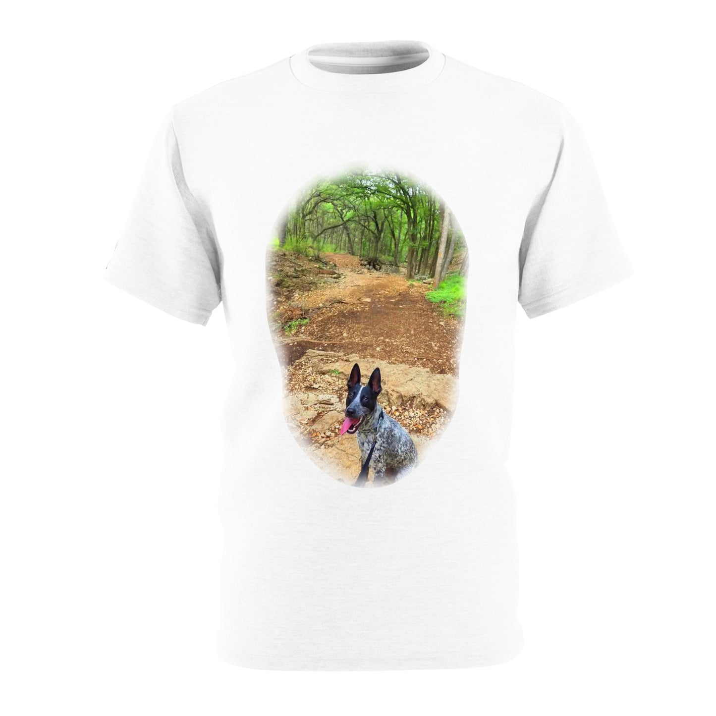 Cattle Dog Tee, Quick-Dry polyester version. Wear it swimming in your local watering hole if you want!
