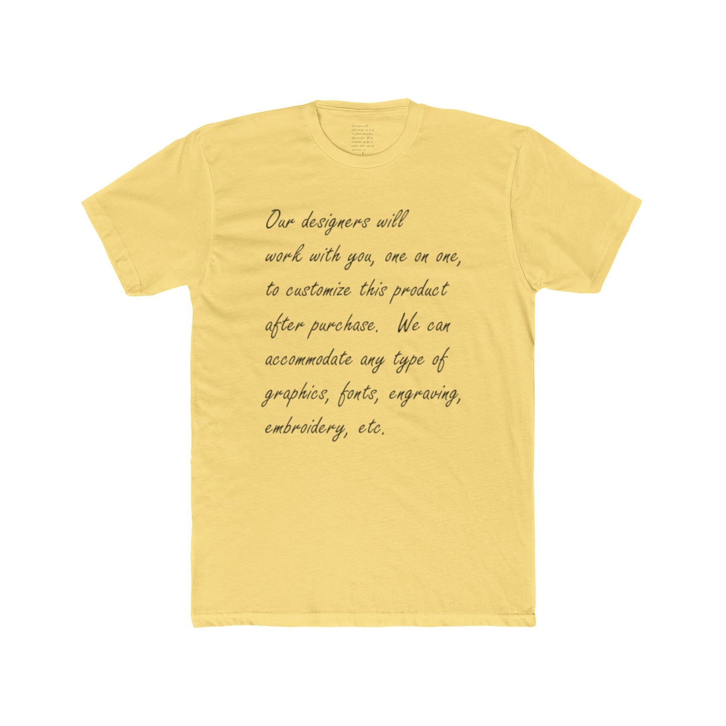 Customizable Unisex Crew Tee - perfect tshirt to highlight your event, business or brand