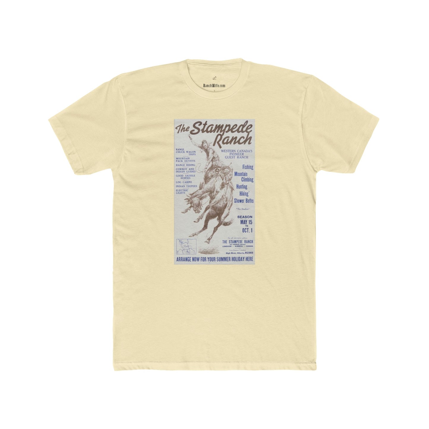 Stampede Ranch Texas Vintage Unisex Cotton Crew Tee, Texas Shirt, Gift for Texans, Graphic Tee, Casual Wear, Travel Souvenir, Retro Apparel