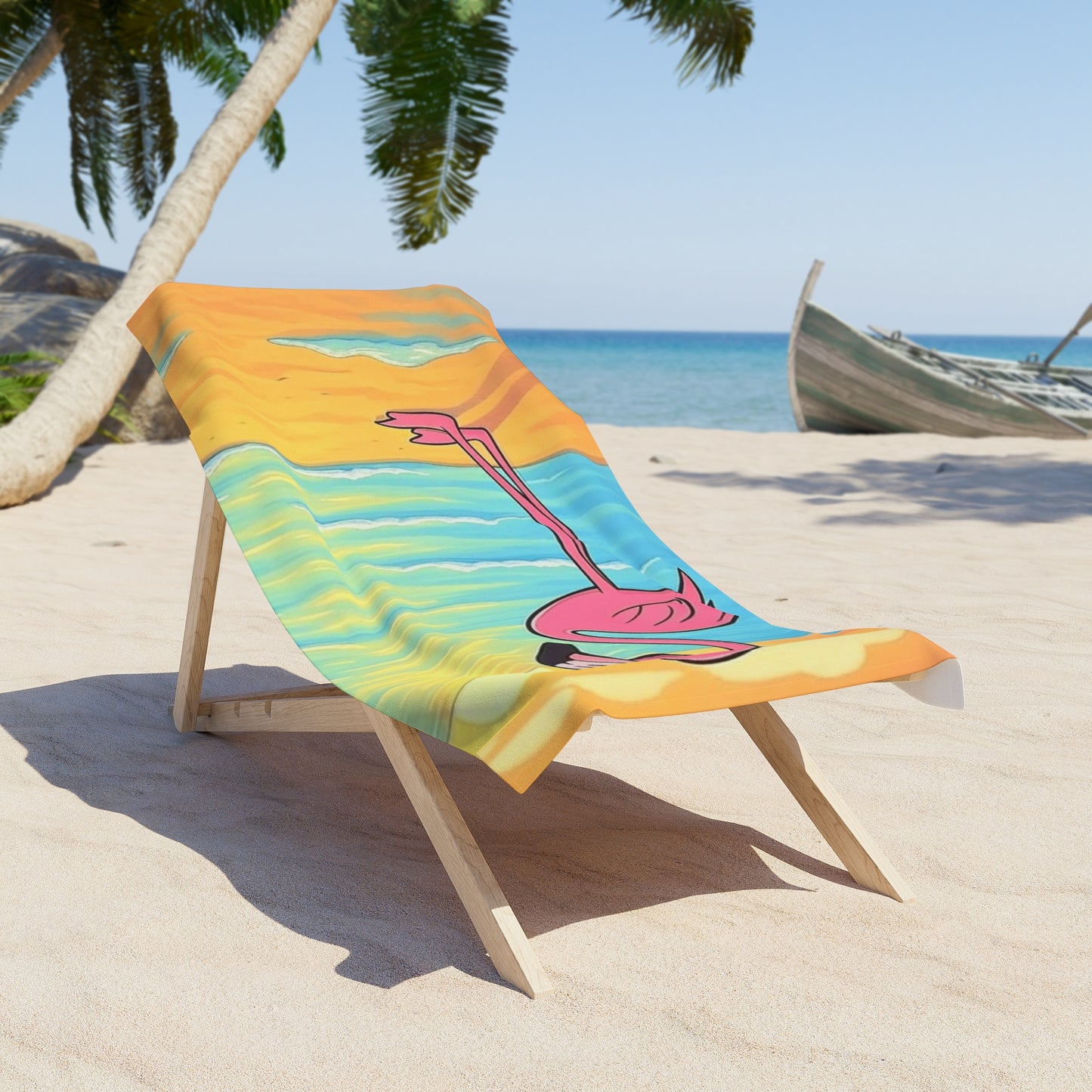 Vibrant Flamingo Beach Towel, Tropical Pool Accessory, Summer Gift for Beach Lovers, Fun Vacation Essentials, Cute Flamingo Towel