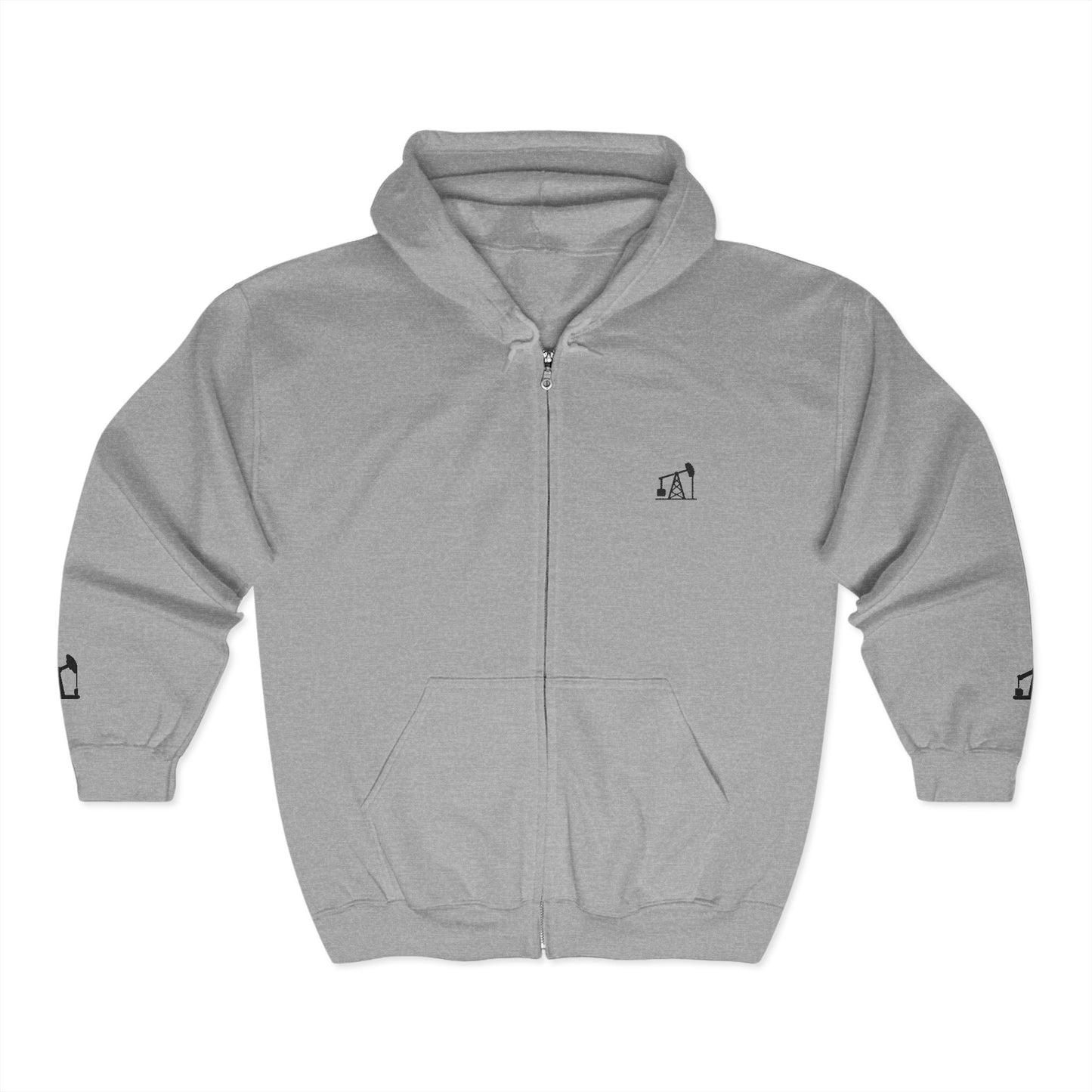 Pump Jack Zipped Hoodie for Everyday Comfort, Perfect for Oil Industry or Texas life/ Customization available!