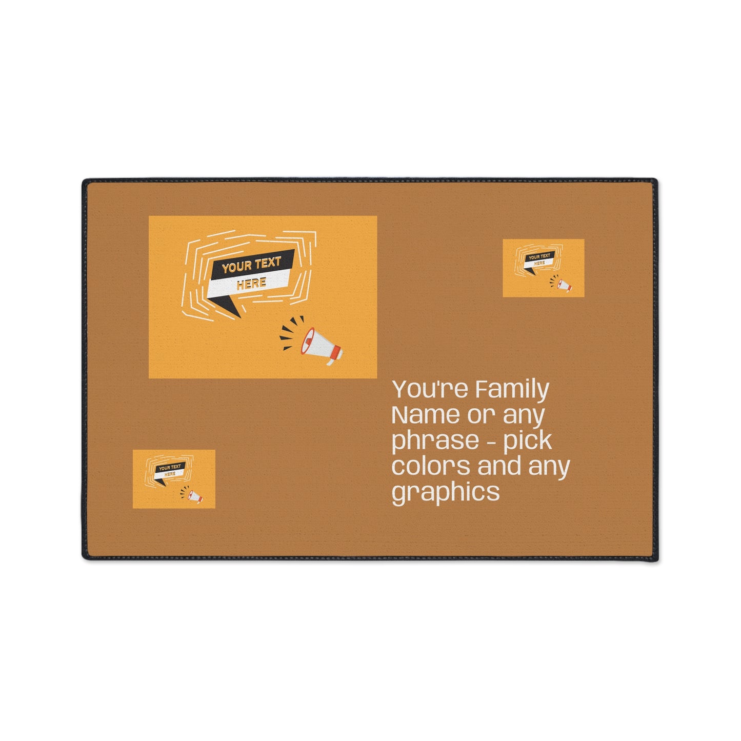 Customizable Heavy-Duty Mat for homes - Weather-resistant, strong-grip backing, no-slip