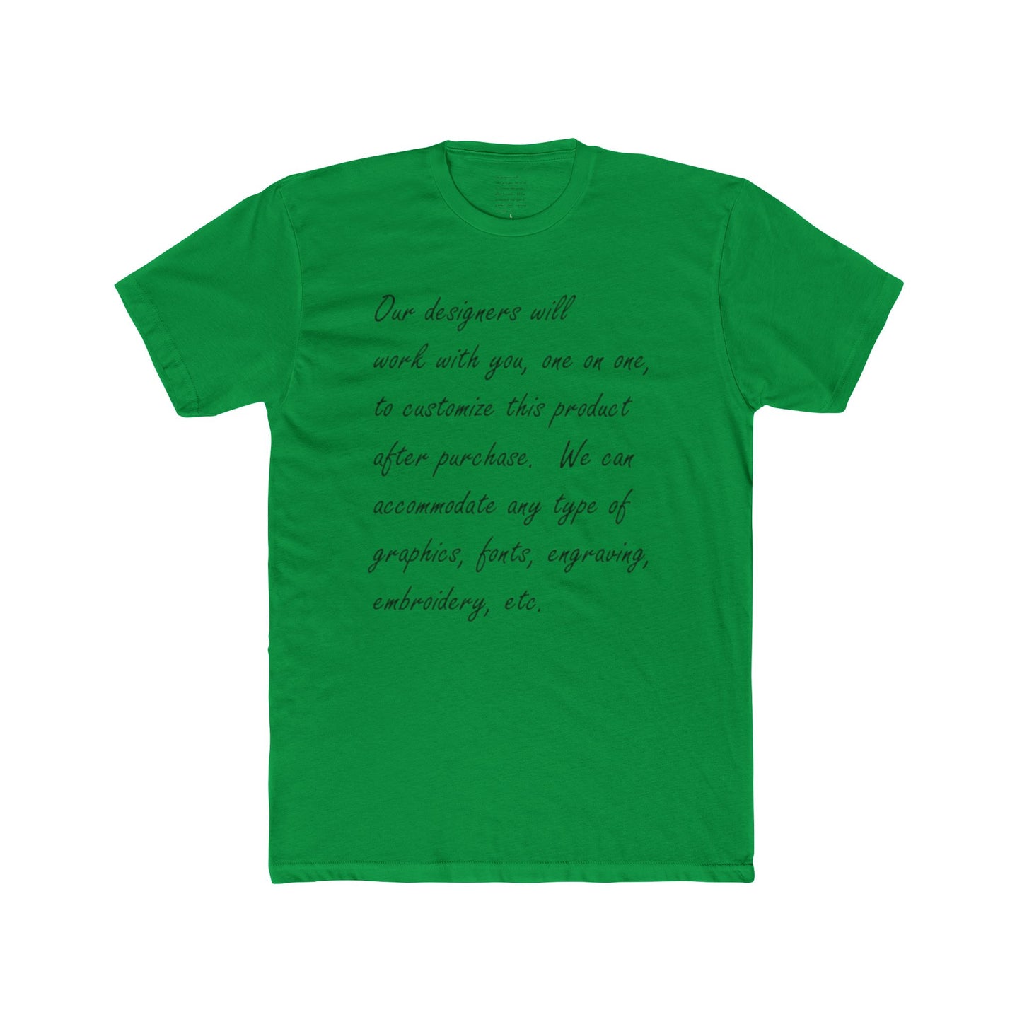 Customizable Unisex Crew Tee - perfect tshirt to highlight your event, business or brand