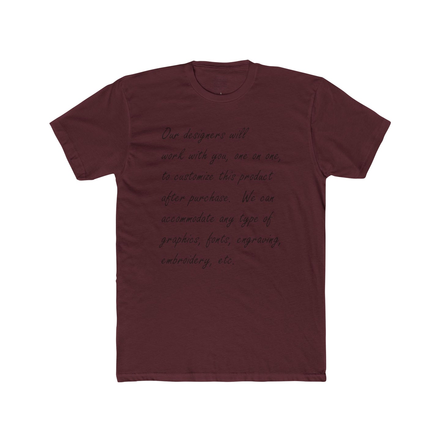 Customizable Unisex Crew Tee - perfect tshirt to highlight your event, business or brand