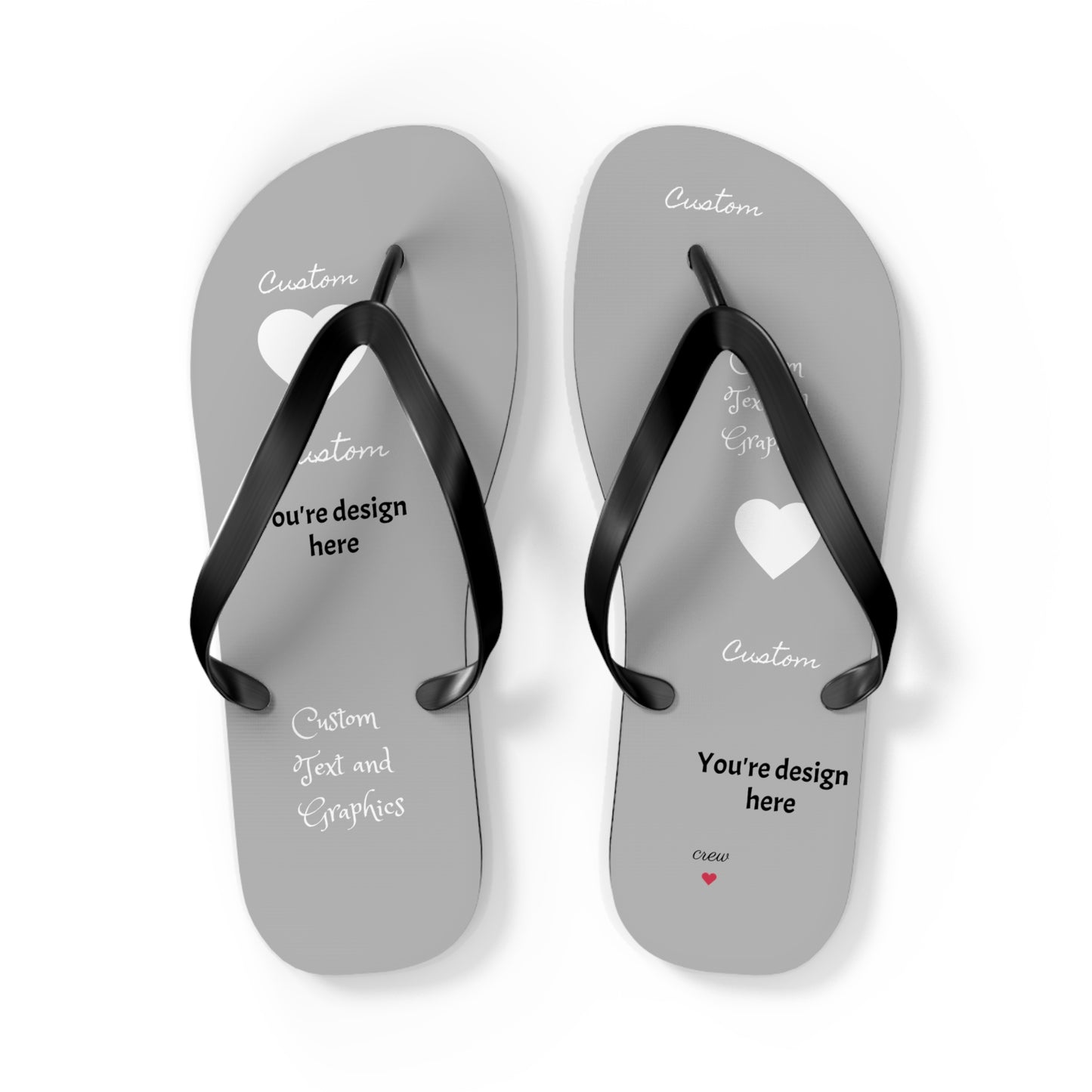 Custom Flip Flops - perfect for your small business, public/shared showers (avoid athlete's foot!)
